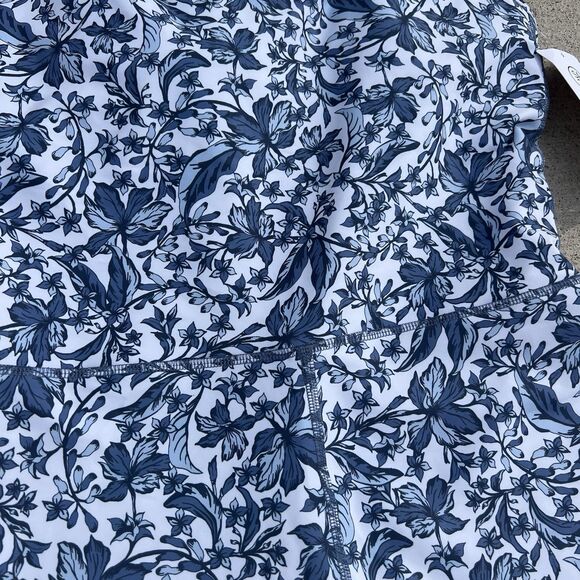 Sage Collective One Piece Jump Suit Activewear Romper Blue Floral NWT $85 Med - Picture 2 of 8